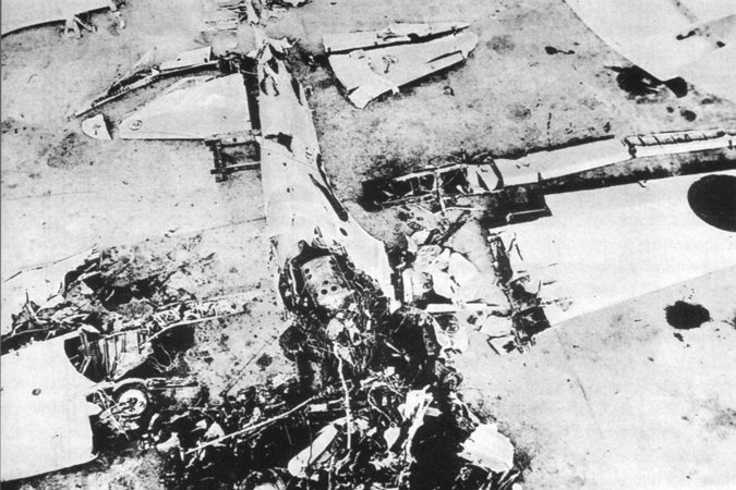 Rozbity A6M2 (nr ser. 3127) pochodzący z lotniskowca Akagi. Maszyna uległa zniszczeniu podczas prób wytrzymałościowych konstrukcji prowadzonych przez kpt. Shimokawa