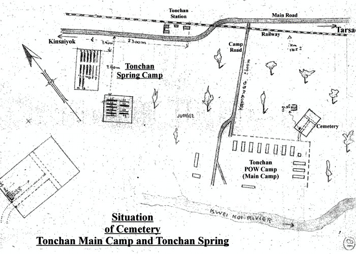 Mapa kompleku obozów Tonchan.