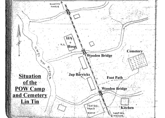 Mapa obozu 'Lin Tin'.