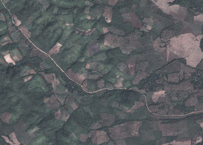 Odcinek linii pomiędzy obozami 'Rephaw' a 'Kunhnitkway'.