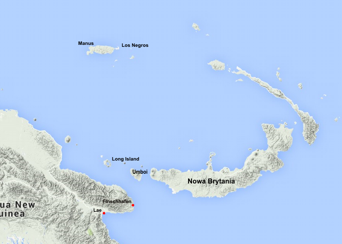 Położenie wyspy Los Negros.