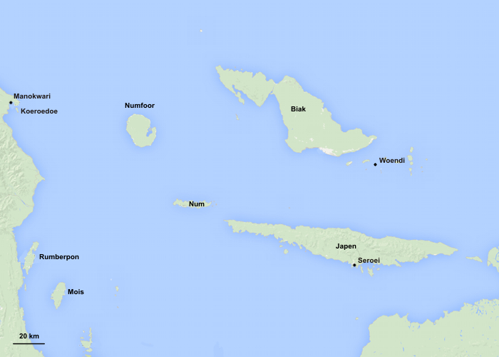 Wyspy w rejonie Numfoor.