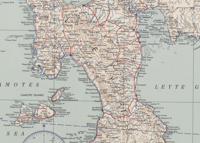 Środkowa część Leyte i wyspa Ponson.