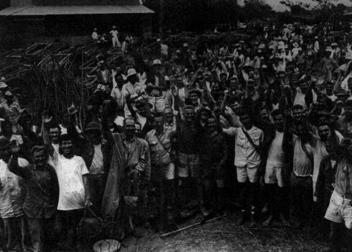 Uwolnieni jeńcy z obozu Cabanatuan.