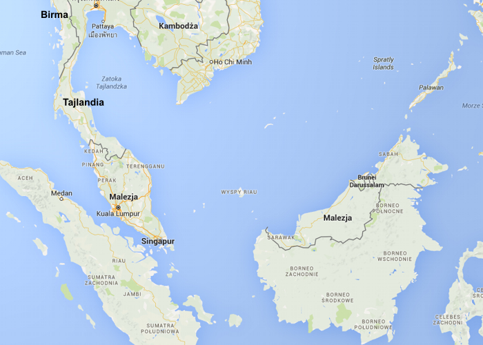 Mapa Malajów (Malezja).