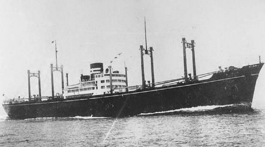 Transportowiec Kyusyu Maru przed okresem działań wojennych.