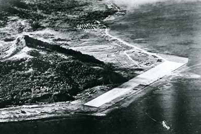 Główne japońskie lotnisko na wyspie Moen